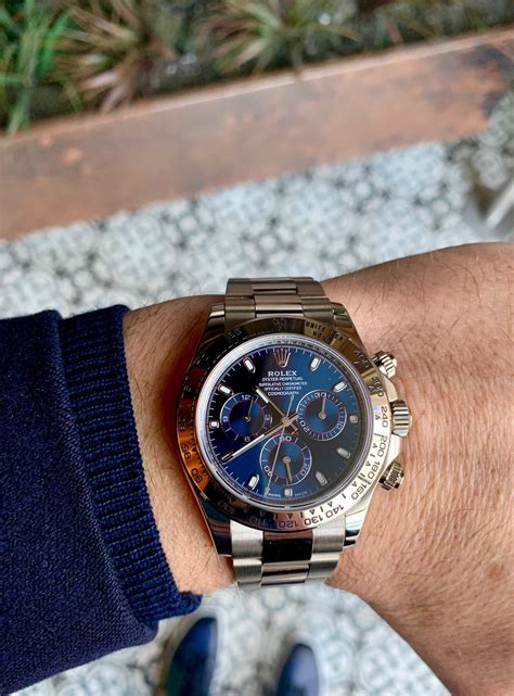 white gold daytona blue face